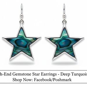 Star Shaped Gemstone Earrings